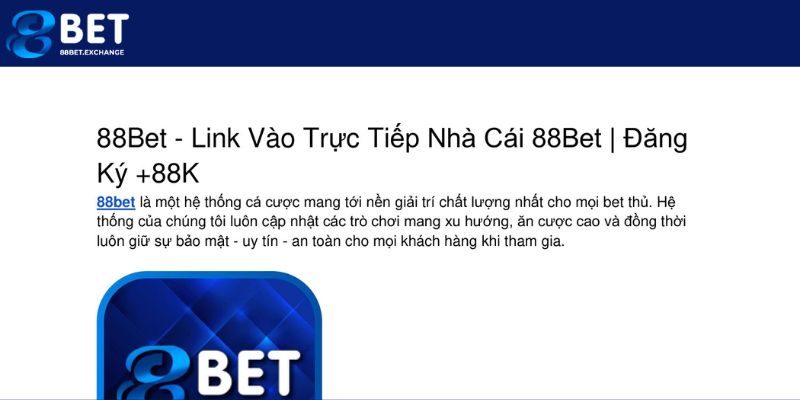 Link vào 88bet đăng ký nhận 88k